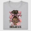 Believe Woman Afro Floral DTF Transfer
