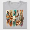 Western Boho Bull Skull DTF Transfer