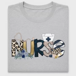 Nurse Leopard DTF Transfer Design