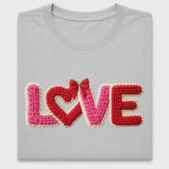 Love Heart Knit DTF Transfer
