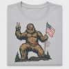 Patriotic Bigfoot DTF Transfer With USA Flag