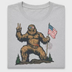 Patriotic Bigfoot DTF Transfer With USA Flag