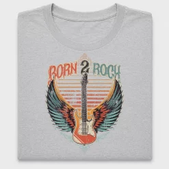 Retro Born 2 Rock Guitar DTF Transfer