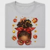 Afro Messy Bun Christmas DTF Transfer