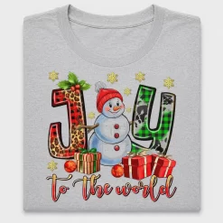 Joy to the World Snowman DTF Transfer