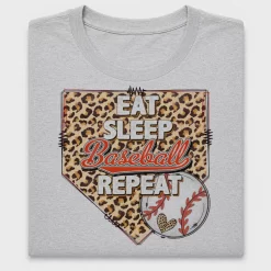 Eat Sleep Baseball Repeat DTF Transfer