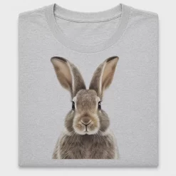 Minimalist Rabbit Portrait DTF Transfer