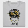 Mom Life Sunflower Messy Bun DTF Transfer
