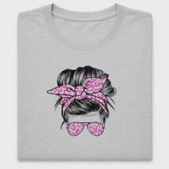 Hot Pink Leopard Messy Bun DTF Transfer