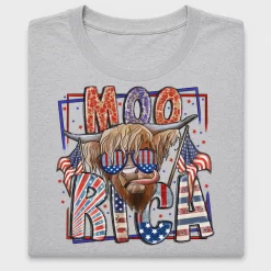 Patriotic Moo Rica Cow DTF Transfer