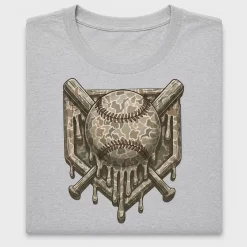 Camo Baseball Homeplate DTF Transfer