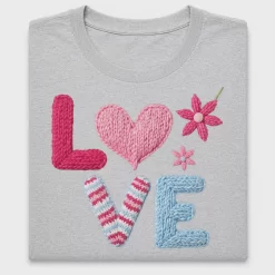 Knitted Love Heart DTF Transfer