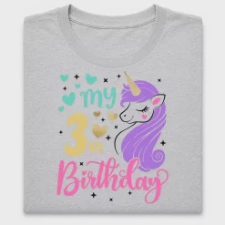 Unicorn 3rd Birthday DTF Transfer