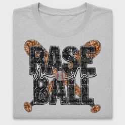 Baseball Mom DTF Transfer With Sequin Details