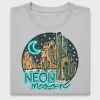 Neon Moon Desert Cactus DTF Transfer