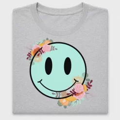 Smiley Face Floral DTF Transfer for Shirts