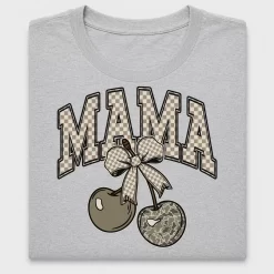 Mama Camo Checkered Bow DTF Transfer