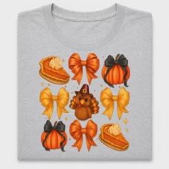 Thanksgiving Pumpkin Bows DTF Transfer