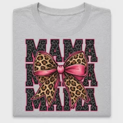 Mama Leopard Bow DTF Transfer