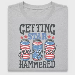 Getting Star Spangled Hammered DTF Transfer