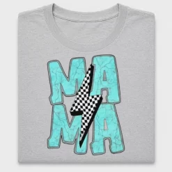 Checkered Lightning Bolt Mama DTF Transfer
