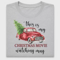 Christmas Movie Watching Mug DTF Transfer