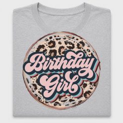 Retro Birthday Girl Leopard DTF Transfer