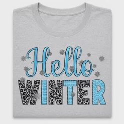 Hello Winter Leopard Geometric DTF Transfer