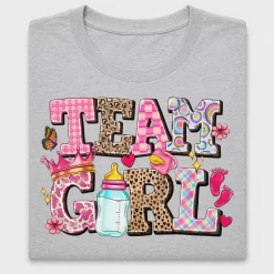 Team Girl Baby Announcement DTF Transfer
