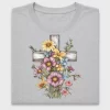 Watercolor Floral Cross DTF Transfer