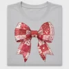 Valentine Patchwork Bow DTF Transfer