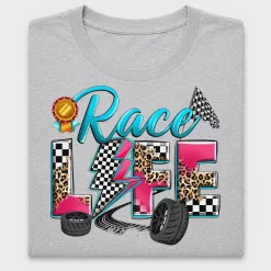 Race Life DTF Transfer Design