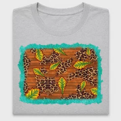 Leopard Print Fall Leaves DTF Transfer
