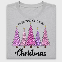 Dreaming Of A Pink Christmas Tree DTF Transfer