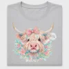 Watercolor Highland Cow DTF Transfer