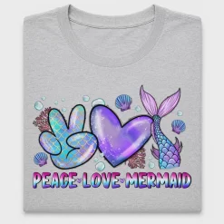 Peace Love Mermaid DTF Transfer