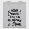 Boots Flannel Football Bonfires Autumn DTF Transfer