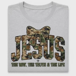 Camo Jesus with Bow DTF Transfer