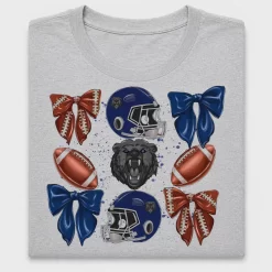 Football Coquette Bow DTF Transfer
