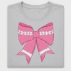 Pink Bow Football DTF Transfer