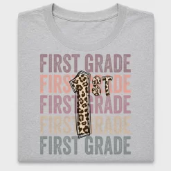 First Grade Cheetah DTF Transfer