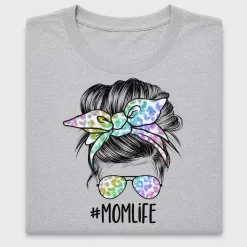 Mom Life Messy Bun DTF Transfer