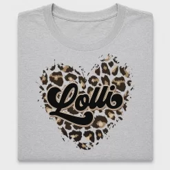 Retro Lolli Leopard Heart DTF Transfer