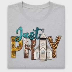 Just Pray Western Church DTF Transfer