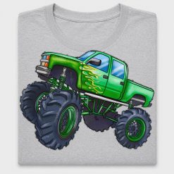 Green Monster Truck DTF Transfer