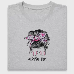 Baseball Mom Messy Bun DTF Transfer
