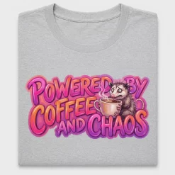 Powered by Coffee and Chaos DTF Transfer