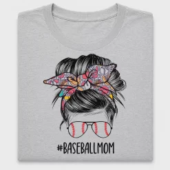 Baseball Mom Hair Bun DTF Transfer