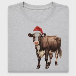 Christmas Cow Santa Hat DTF Transfer