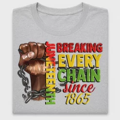 Juneteenth Breaking Every Chain DTF Transfer